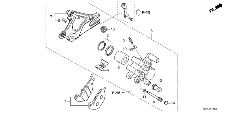 REAR BRAKE CALIPER