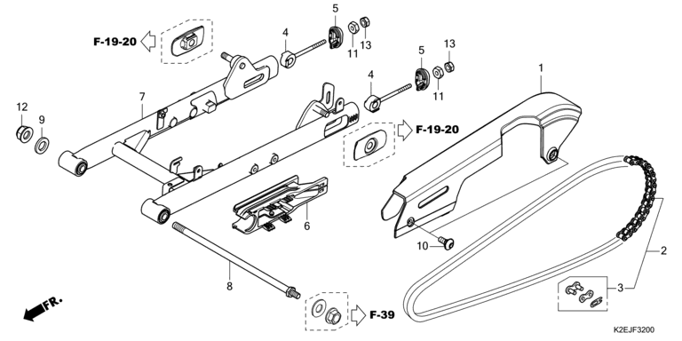 SWINGARM/CHAIN CASE