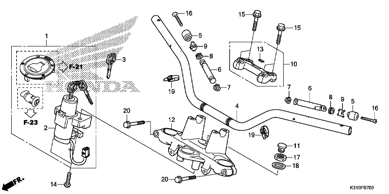 HANDLE BAR/TOP BRIDGE