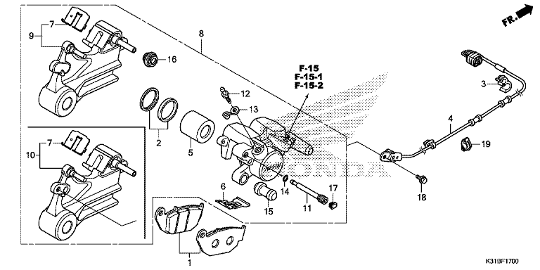 REAR BRAKE CALIPER