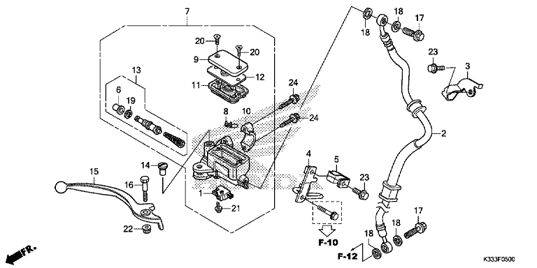FRONT BRAKE MASTER CYLINDER (CBR250R/300R)