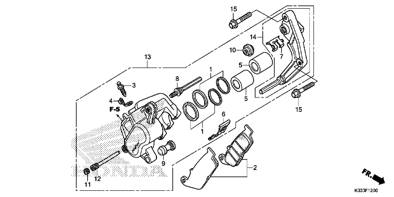 FRONT BRAKE CALIPER (CBR250R/300R)