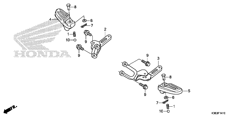 PILLION FOOTPEG/FOOTREST