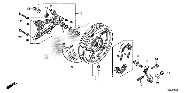 REAR WHEEL/SWINGARM