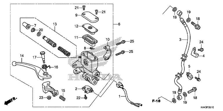 FRONT BRAKE MASTER CYLINDER
