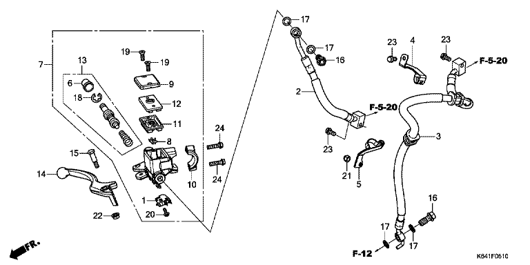 FRONT BRAKE MASTER CYLINDER (CBR250RRA)