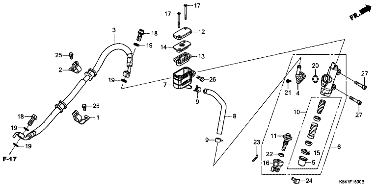 REAR BRAKE MASTER CYLINDER (CBR250RR)