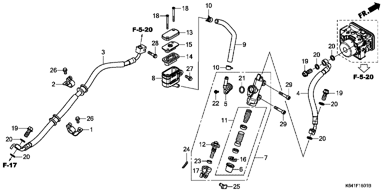 REAR BRAKE MASTER CYLINDER (CBR250RRA)