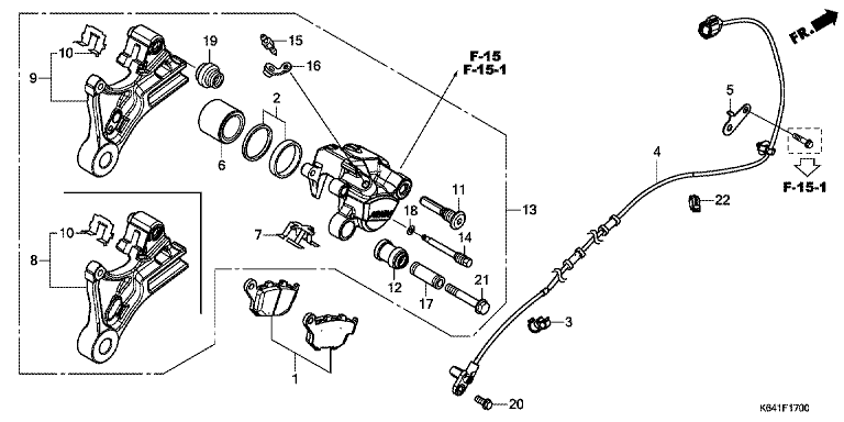 REAR BRAKE CALIPER