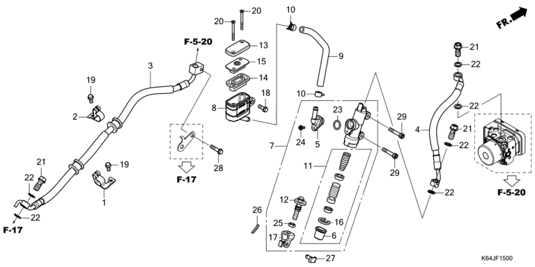 REAR BRAKE MASTER CYLINDER