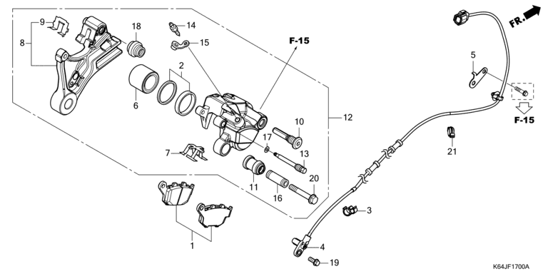 REAR BRAKE CALIPER
