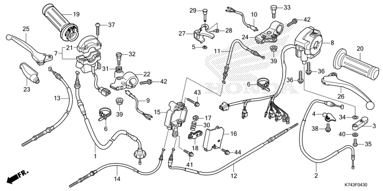 HANDLE LEVER/SWITCH/CABLE (NVA110B)