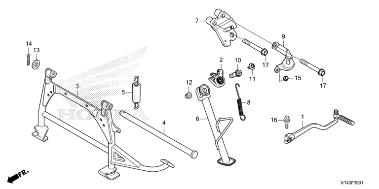KICK STARTER ARM/STAND (2)