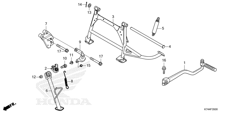 KICK STARTER ARM/STAND