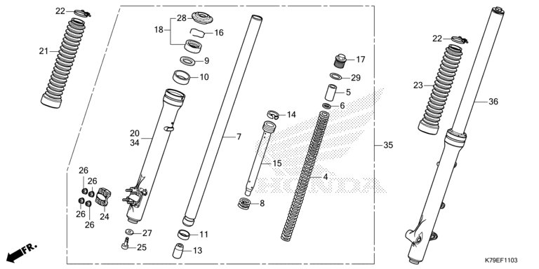 FRONT FORK (XR190CTS)