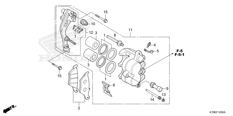 FRONT BRAKE CALIPER (XR190CTP/CTS/LP)