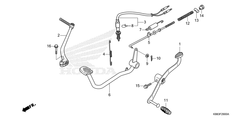 PEDAL/KICK STARTER ARM