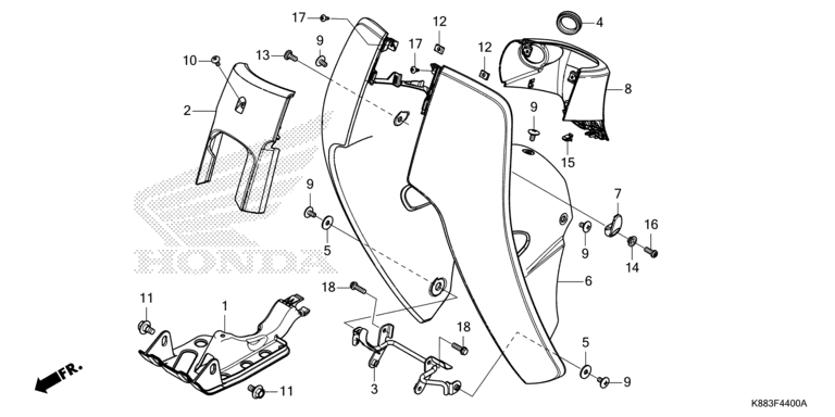 FRONT COVER/LEG SHIELD