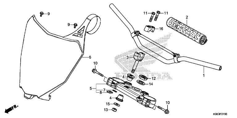 HANDLE BAR/TOP BRIDGE (CRF250RJ)