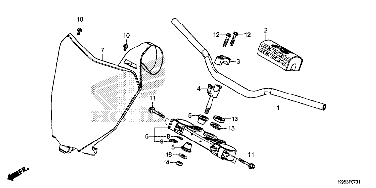 HANDLE BAR/TOP BRIDGE (CRF250RK,L,M/CRF250RXK,L)