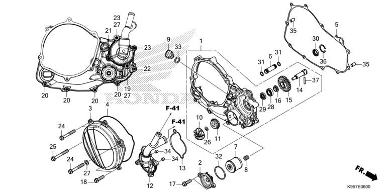 RIGHT CRANKCASE COVER/WATER PUMP