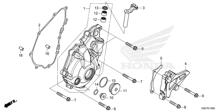 LEFT CRANKCASE COVER (CRF250R/CRF250RX)