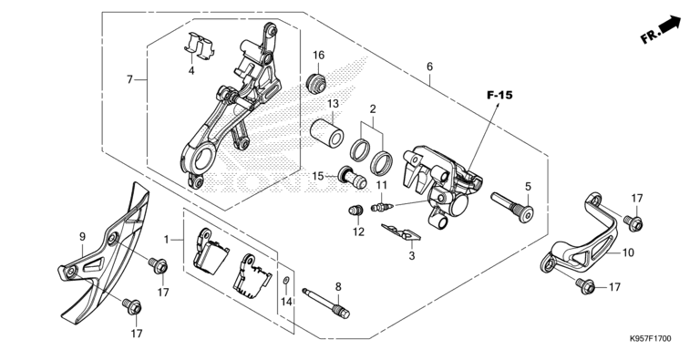 REAR BRAKE CALIPER