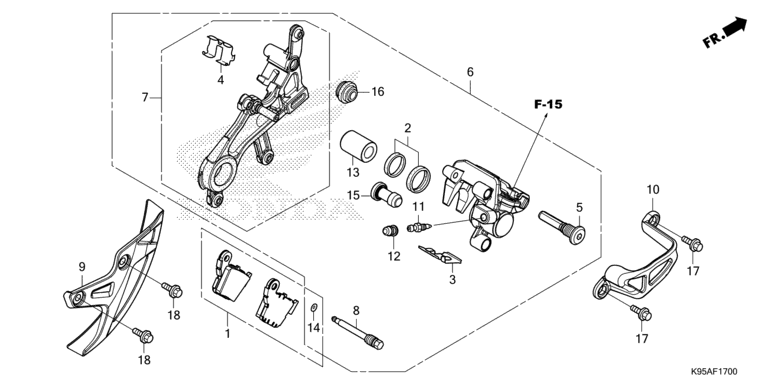 REAR BRAKE CALIPER