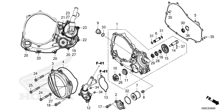 RIGHT CRANKCASE COVER/WATER PUMP