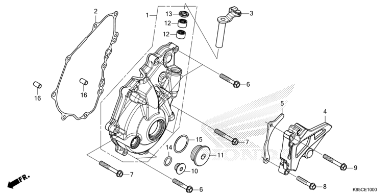 LEFT CRANKCASE COVER (CRF250R/CRF250RX)