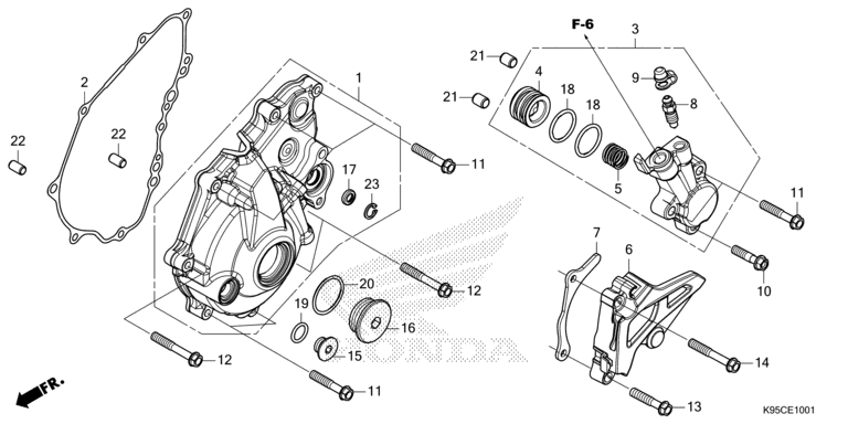 LEFT CRANKCASE COVER (CRF250RWE)