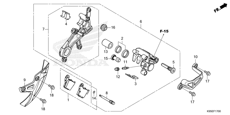 REAR BRAKE CALIPER