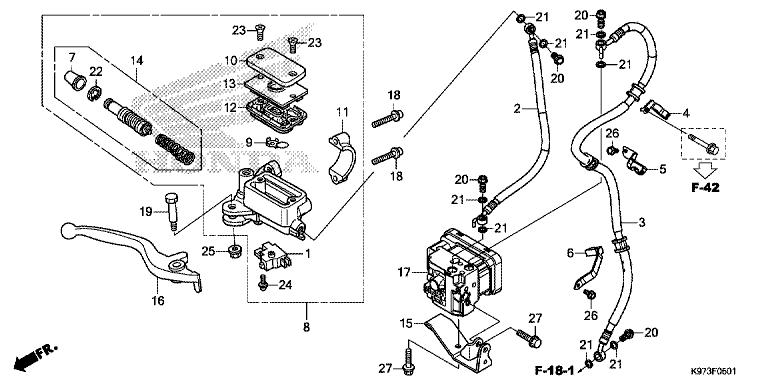 FRONT BRAKE MASTER CYLINDER (WW150A)