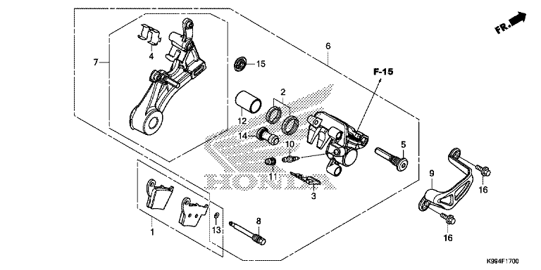 REAR BRAKE CALIPER