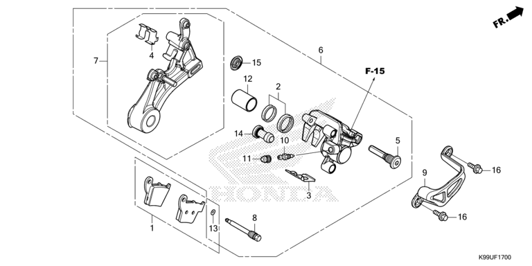 REAR BRAKE CALIPER