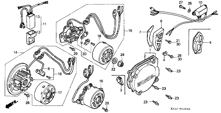 LEFT CRANKCASE COVER/ GENERATOR/C.D.I. UNIT