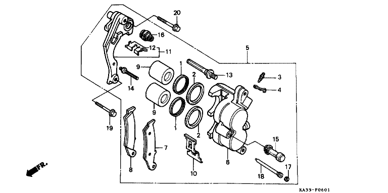 FRONT BRAKE CALIPER (2)