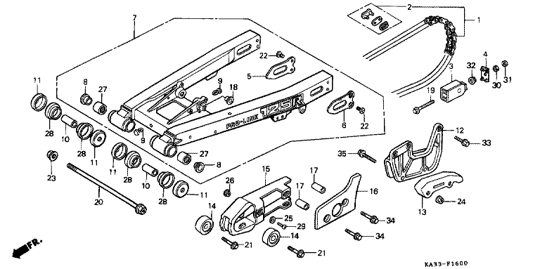 REAR FORK/DRIVE CHAIN (1)