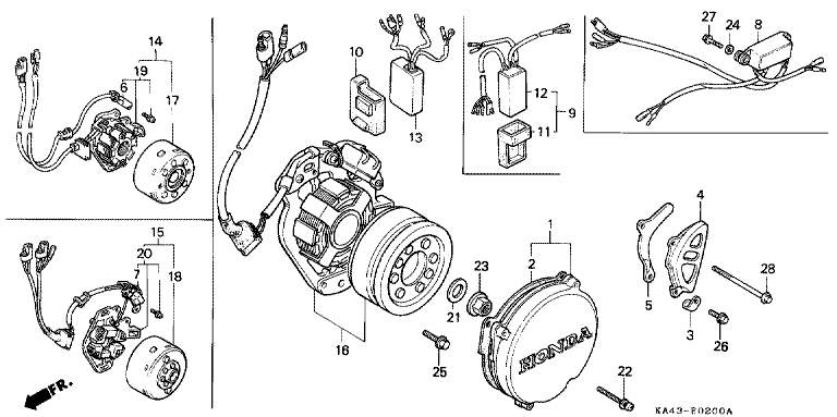 LEFT CRANKCASE COVER/ GENERATOR/C.D.I. UNIT