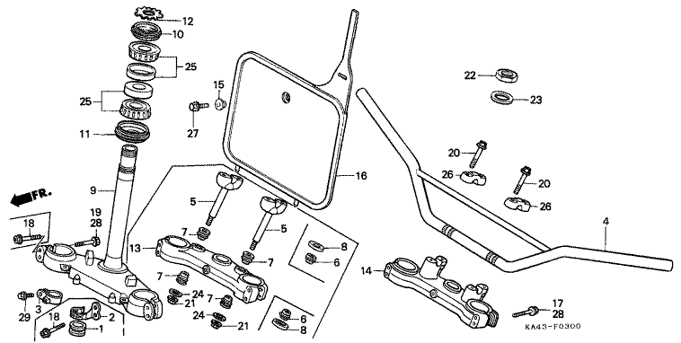 HANDLE BAR/TOP BRIDGE/ STEERING STEM