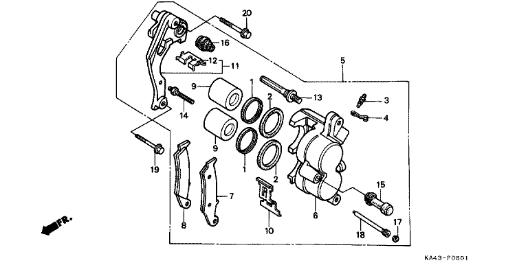 FRONT BRAKE CALIPER (2)