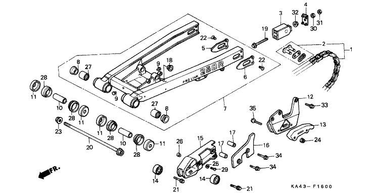 REAR FORK/DRIVE CHAIN (1)