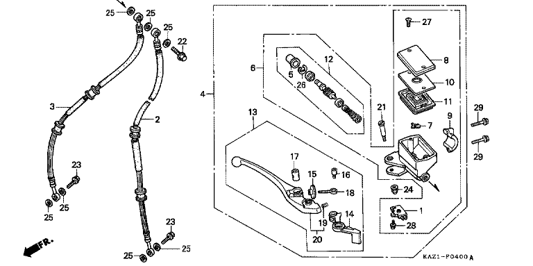 FR. BRAKE MASTER CYLINDER