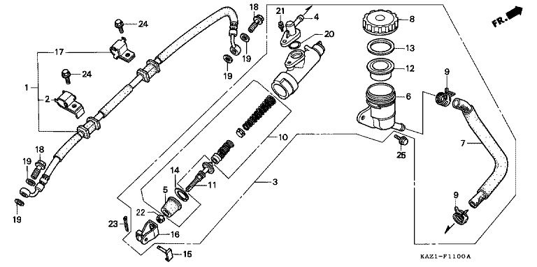 RR. BRAKE MASTER CYLINDER