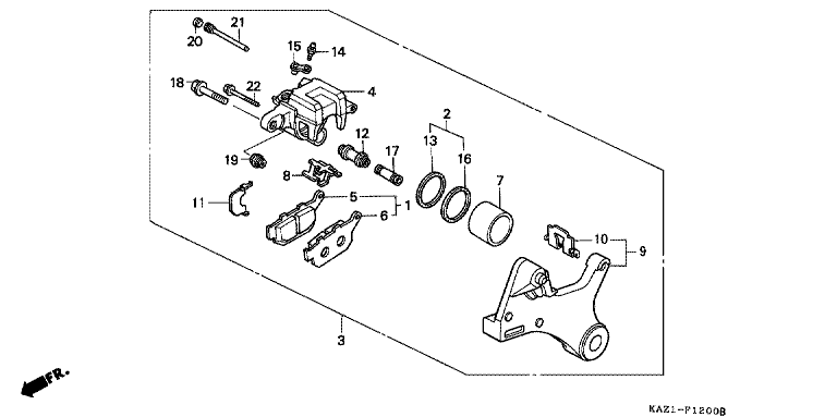 REAR BRAKE CALIPER