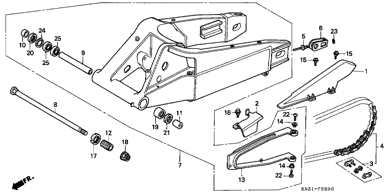 SWINGARM/CHAIN CASE