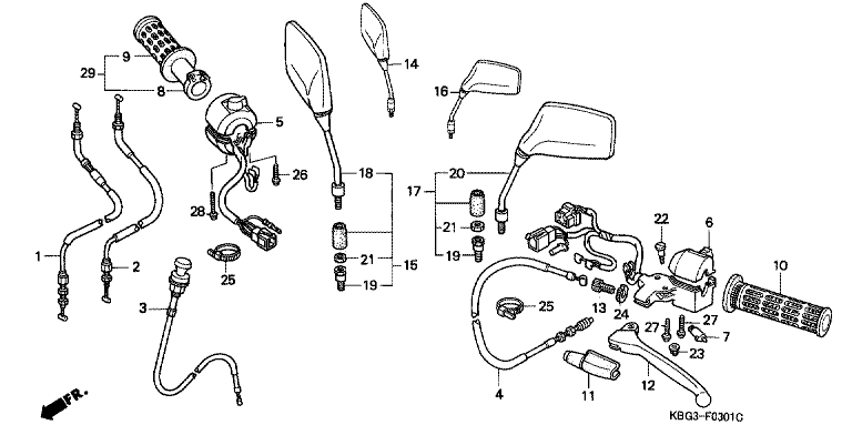 HANDLE LEVER/SWITCH/CABLE (2)