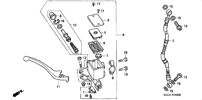 FR. BRAKE MASTER CYLINDER