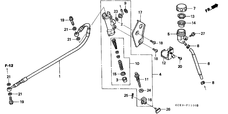 REAR BRAKE MASTER CYLINDER