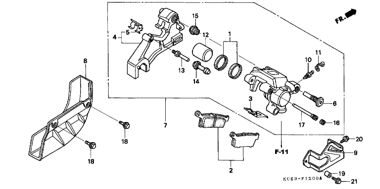 REAR BRAKE CALIPER